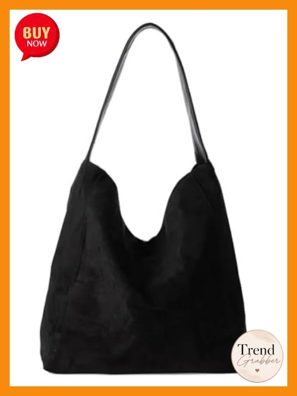 Suede Hobo Tote Shoulder Bag with Magnetic Closure Large Capacity